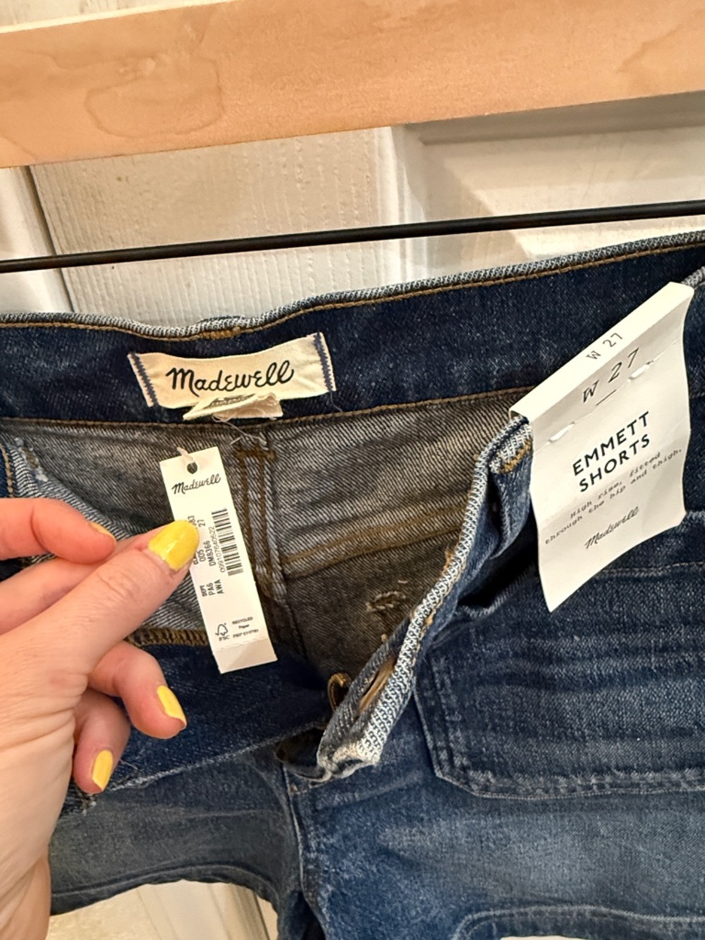 Madewell Emmett Denim Shorts- Blue - Picture 4 of 4
